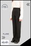 Black Spanish Flare Leggings Pants High Waist Lycra No Show Diving Fabric Flare 4040 - 3