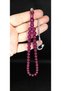 Stick Amber Prayer Beads Sphere Cut Purple Color T-374