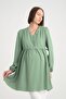 Pregnant Jessica Fabric Tunic with Front Opening Button Detail (breastfeeding)