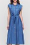 Apsen Women's Aerobin Shirt Collar Dress with Pockets and Buttons and Slits 4505-120 - 8