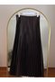 Women's Knitwear Cardigan Pleated Skirt Brown Set Women's Short Striped Cardigan and Skirt Set - 3