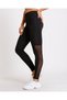 Women's Black Slimming Sports Tights Full Lycra Thermal Diving Fabric with Side Tulle Features