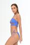Aquaviva Women's Blue Crossed Strap Barbara Low-Cut Bikini Set - 3