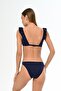 Aquaviva Women's Navy Blue Ruffled Elizabeth Bikini Set - 4