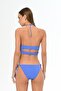 Aquaviva Women's Blue Crossed Strap Barbara Low-Cut Bikini Set - 4