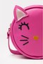 Girl's Shoulder Bag with Round Cat Head Design Faux Girl's Bag - 4