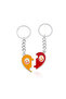 Special Puzzle Heart Licensed Metal Keychain for Lovers - 2