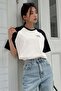 Vocation Piece Single Jersey T-Shirt - White Black Printed Oversize Crew Neck Short Sleeve T-Shirt - 4