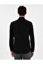 Black Italian Collar Dobby Long Sleeve Shirt 50303375-Vr046 - 5