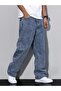 Men's Baggy Fit Acid Wash Jeans - 2