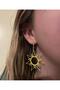 Sun Themed Plastic Earrings with Colorful Figures - Lightweight and Fun Design - 2