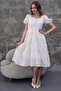 Large Size Linen Embroidered Dress - 4