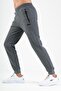 Regular Men's Ribbed Leg Anthracite Melange Sweatpants - 4