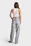 Women's Gray Color 4S5-12 Skater Fit Lycra Loose Cut Denim Jean - 3