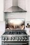 Snowflake Glass Stove Back Protector, Heat Resistant, Countertop Built-In and Kitchen Protection