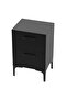Modern Black Stand with 2 Soft-Close Drawers for Living Room/Bedroom - Easy Assembly