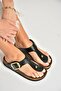U 777917009   Black Flip Flops Women's Slippers