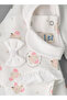Baby Girl White Mice Ruffled Coverall - 4