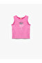 Cotton Sleeveless Printed Crew Neck Tank Top