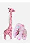 My Playmate Pink Plush Giraffe 100cm & My Sleeping Mate Pink Elephant