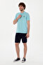 Men's Slim Fit Polo Neck Light Blue Basic T-Shirt 50298041 -Vr007 - 4