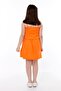 Girl's Orange Double-Layer Strap Dress - 6