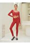 Gaia Long Sleeve Cross Detail Burgundy Crop - 2