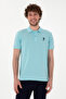 Men's Slim Fit Polo Neck Light Blue Basic T-Shirt 50298041 -Vr007