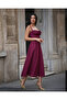 Women's Strappy Back Tie Design Midi Dress - 3