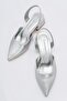 Women's High Heel Shoes Silver Skin - 5