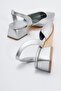 Women's High Heel Shoes Silver Skin - 4