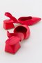 Women's Heeled Sandals Red Skin - 4