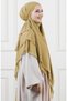 Sufle Khimar Hijab Veil Three Layer Chiffon Shawl Mustard Yellow - 2
