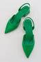 Women's Heeled Sandals GRASS GREEN SKIN - 5