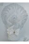 Crown Embroidered Lace Baby Swaddle with Waffle Texture and Bow for Newborns Hospital Release - 6