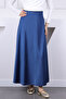 Indigo Satin Skirt