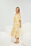 21301 Women's Madonna Collar Long Dress - 2