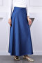 Indigo Satin Skirt - 4