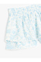 Elastic Waist Regular Fit Blue Girls Shorts 5Skg40052Aw - 3
