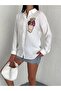 Black S Size Luxury Bear Embroidered Shirt - 2