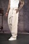 Belted Baggy Fit Gabardine Trousers - 2