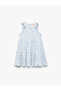 Floral Crew Neck Sleeveless Layered Mini Dress with Ruffle Detail