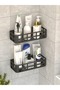 4-Piece Adhesive In-Cabinet Organizer, 4-Piece Bathroom Organizer, Shower Shelf Organizer Shampoo Holder - 3