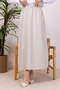 Benja Elastic Waist Gabardine Skirt 1405 - Cream