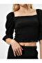 Balloon Sleeve Blouse Elastic Square Neck - 5