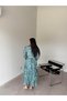 Green Floral Layered Dress - 8