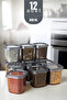 800 ml Food Grocery Storage Set with Lid - 12 Square Boxes
