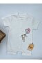 Bebe Kids Balloon Girl Pattern Snap Fastener Short Sleeve Shorts Jumpsuit (Zıbın) Candy Kasar 100% Cotton - 8