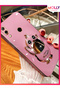 Black Cute Duck Stand Edge Gold Detailed Luxury Silicone Case for Huawei Y6 2019 - 4