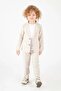 Jacketed T-Shirt Boy's Linen Groom Suit M00714 Beige - 5